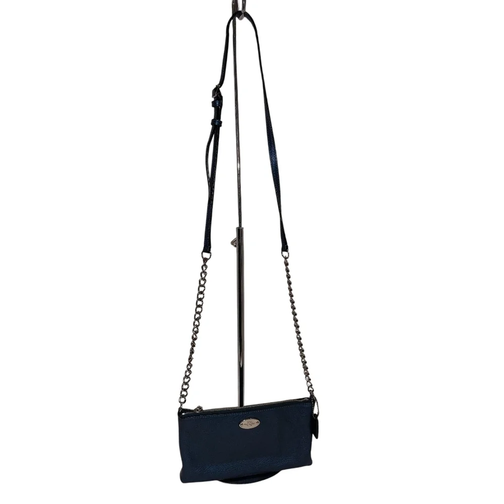 Coach Blue Crossbody Bag with Chain Strap